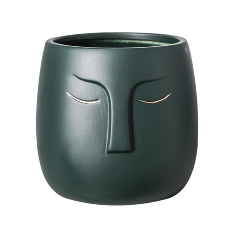 Ceramic Vase Creative Ceramic Face Living Room Desktop Flower Arrangement Vase Office Desktop Decoration Vase Decoration