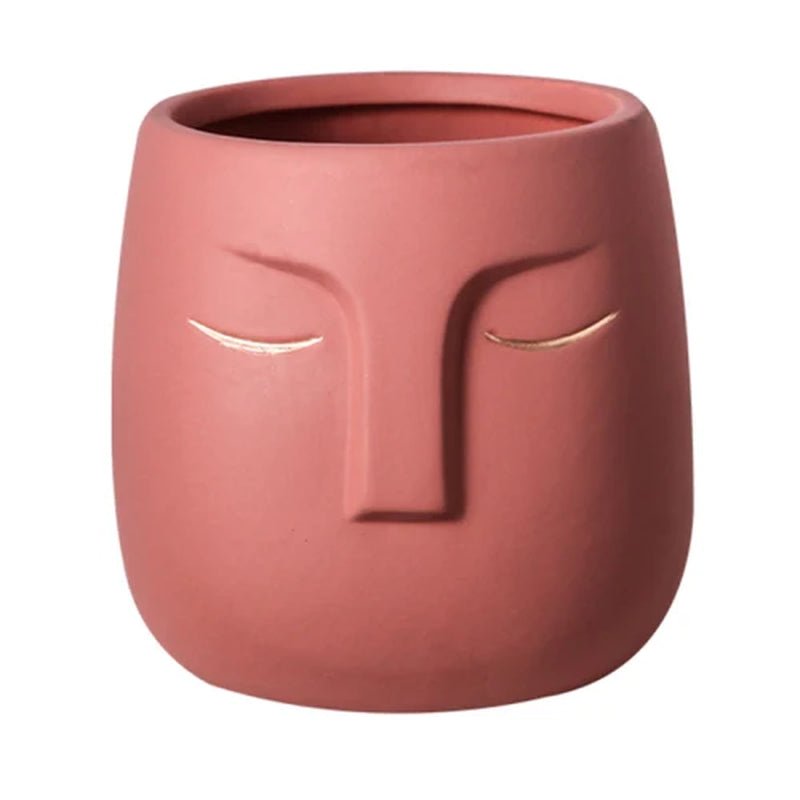 Ceramic Vase Creative Ceramic Face Living Room Desktop Flower Arrangement Vase Office Desktop Decoration Vase Decoration