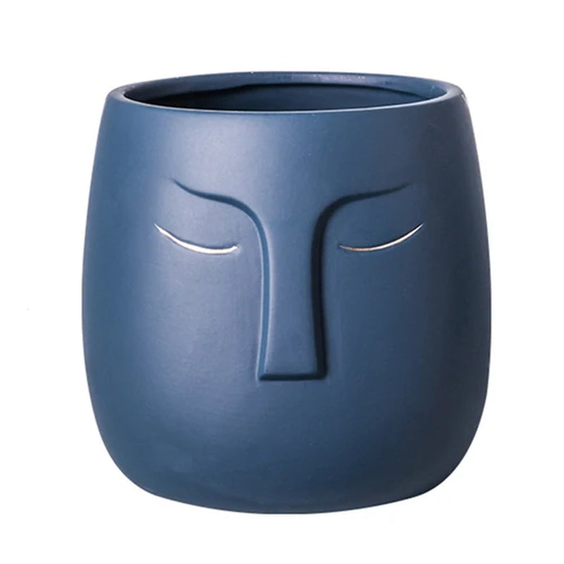 Ceramic Vase Creative Ceramic Face Living Room Desktop Flower Arrangement Vase Office Desktop Decoration Vase Decoration