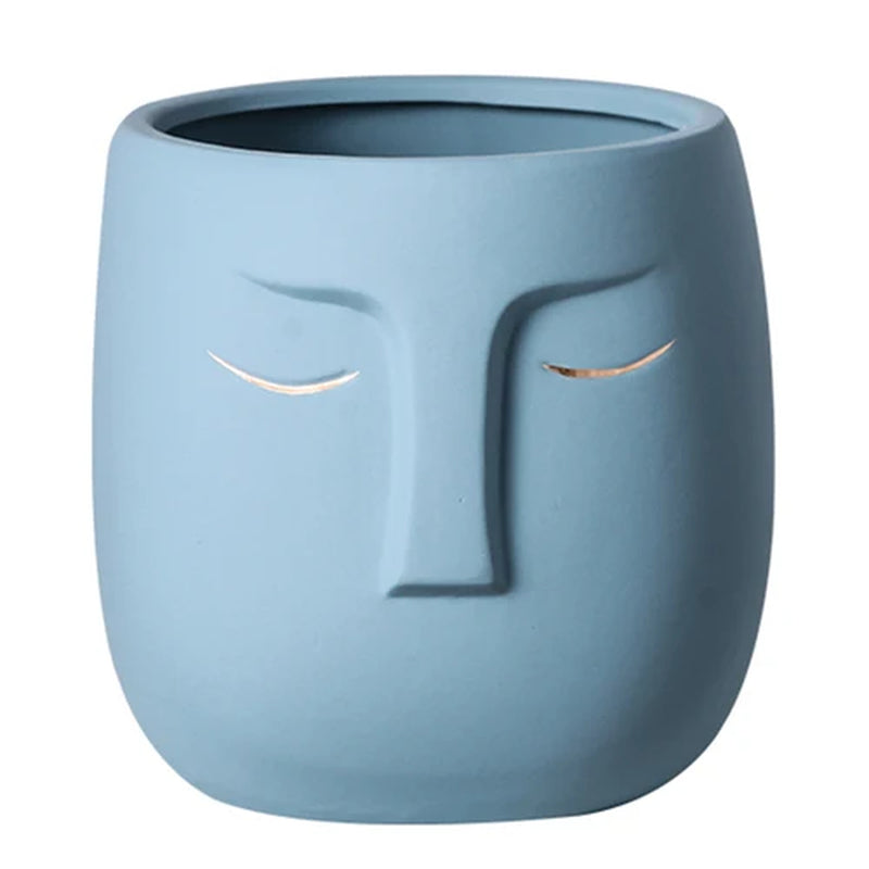 Ceramic Vase Creative Ceramic Face Living Room Desktop Flower Arrangement Vase Office Desktop Decoration Vase Decoration