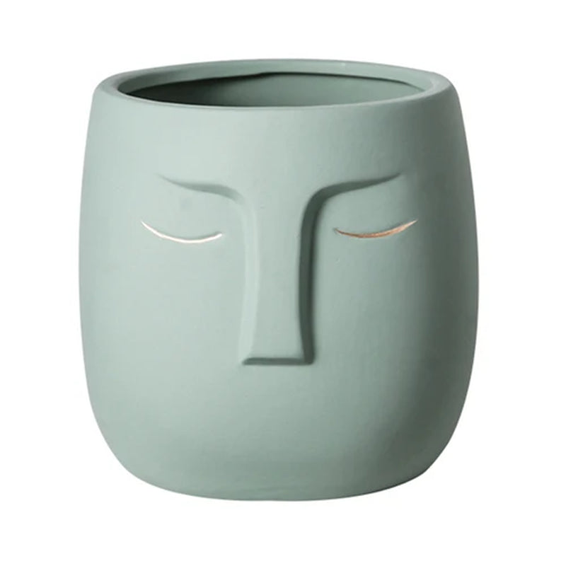 Ceramic Vase Creative Ceramic Face Living Room Desktop Flower Arrangement Vase Office Desktop Decoration Vase Decoration