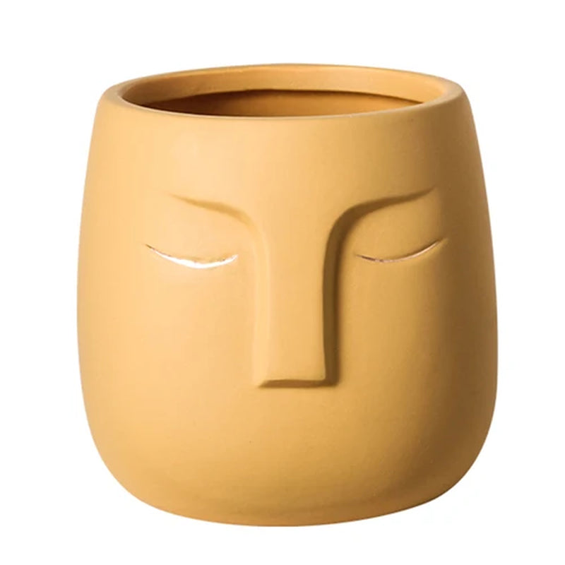 Ceramic Vase Creative Ceramic Face Living Room Desktop Flower Arrangement Vase Office Desktop Decoration Vase Decoration